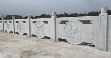 衢州芝麻白河道栏杆 石材栏杆