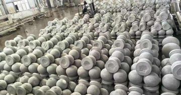 衢州芝麻白圆球 石球 挡车球