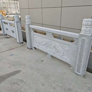 衢州芝麻白河道栏杆 石材栏杆