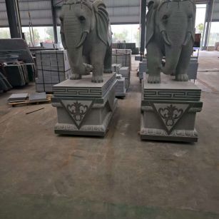 衢州芝麻灰花岗岩对象 芝麻白芝麻灰大象