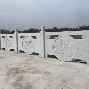 衢州芝麻白河道栏杆 石材栏杆