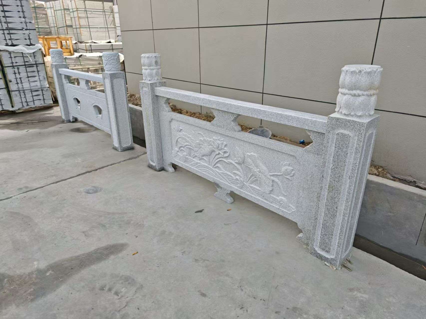 衢州芝麻白河道栏杆 石材栏杆