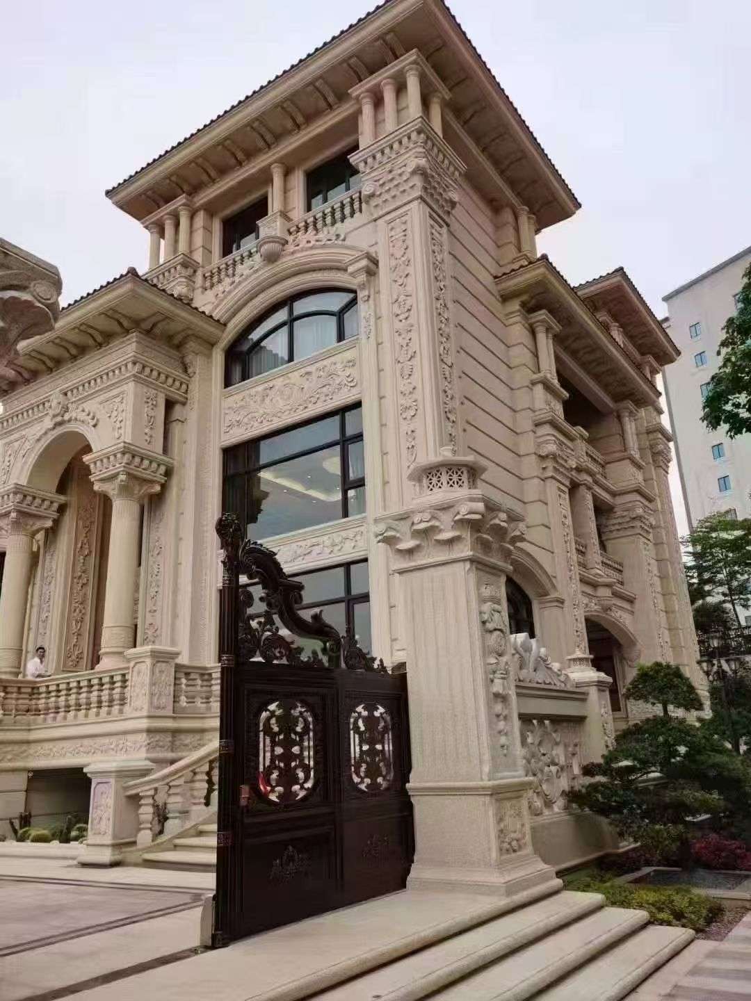 衢州黄金麻别墅外墙异形定制