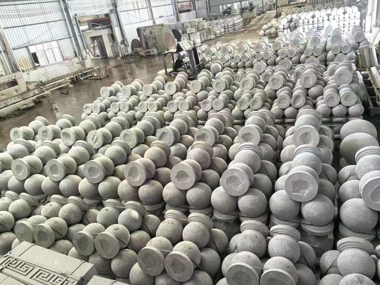 衢州芝麻白圆球 石球 挡车球