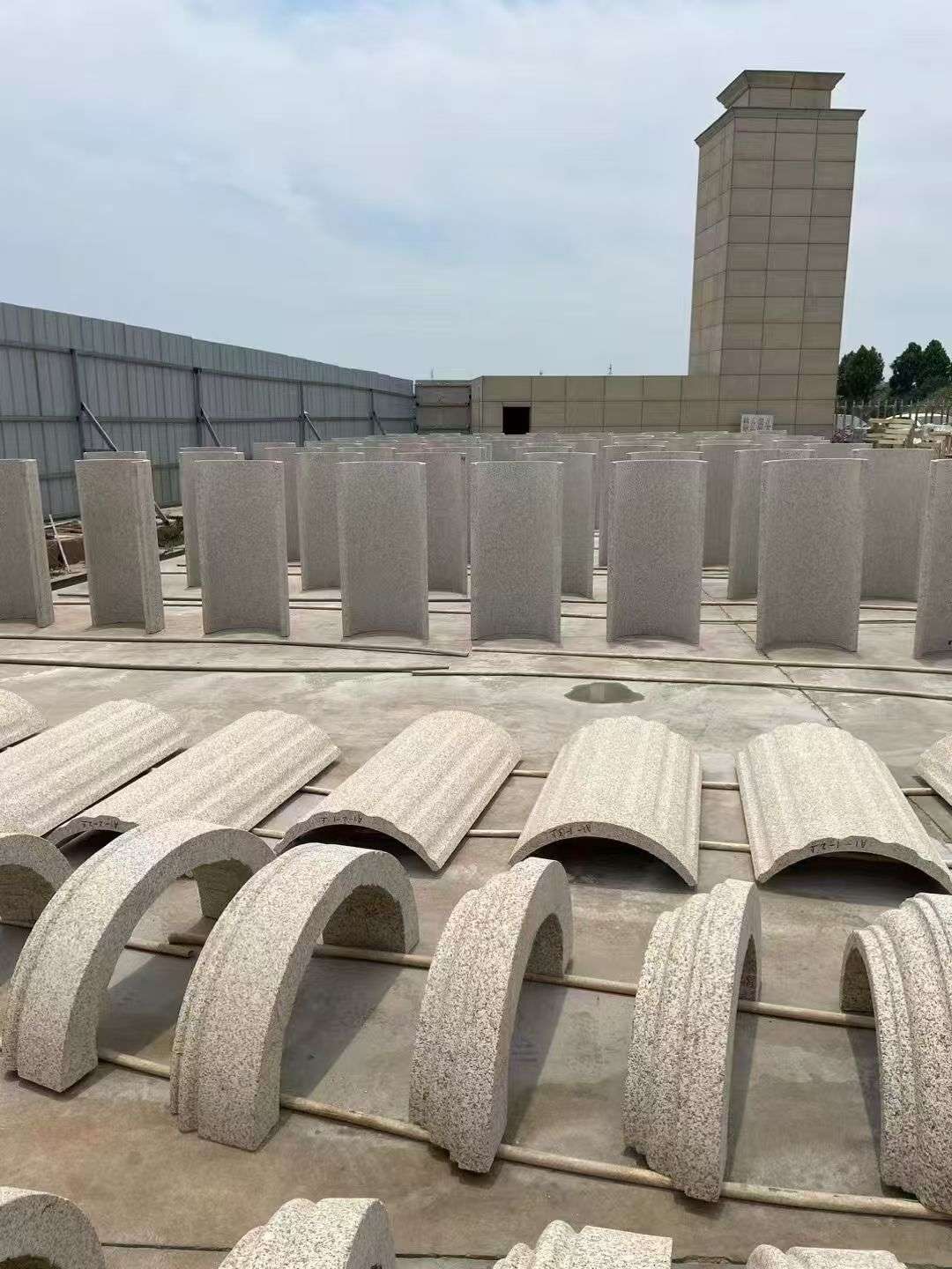 衢州黄金麻别墅柱皮 异形 线条定制